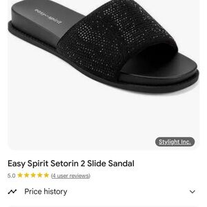 Easy Spirit Setorin Black Slide Sandals